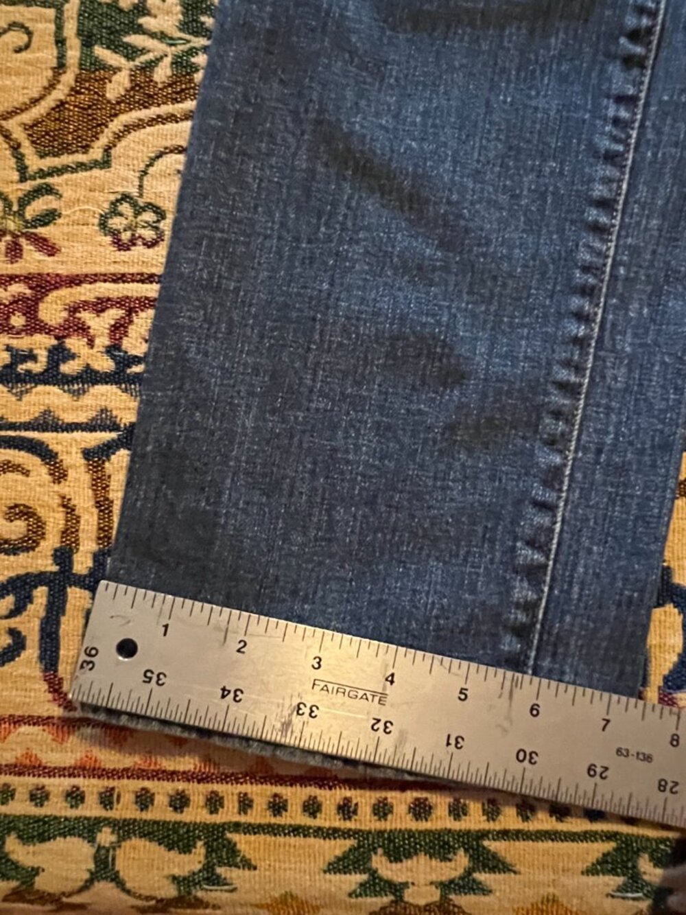 Levi's 505 Jeans Womens 14 Long Blue Denim Stretch Regular Fit Straight Leg - Picture 6 of 13